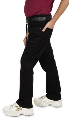Catchy Straight Fit Boys Black Jeans