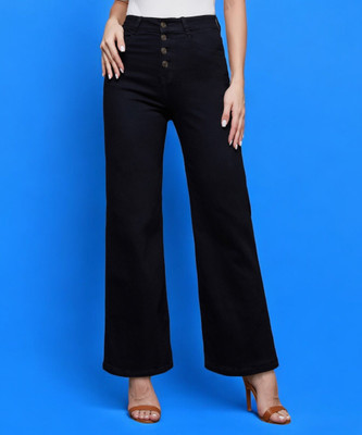 Miss Chase Loose Fit Women Black Jeans
