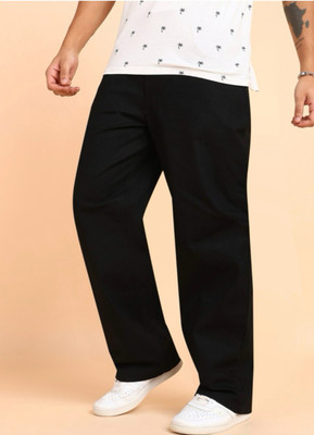 MEIXN Loose Fit Men Black Jeans