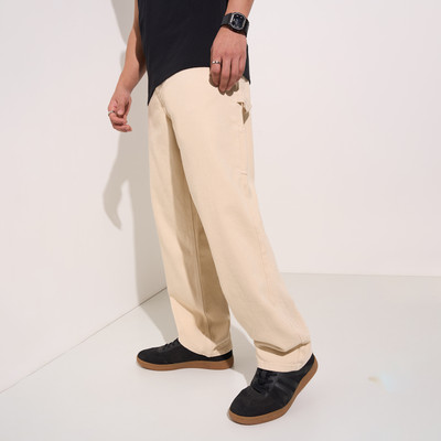 SF Jeans by Pantaloons Loose Fit Men Beige Jeans