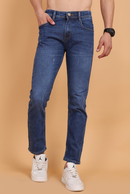 MEIXN Regular Men Blue Jeans