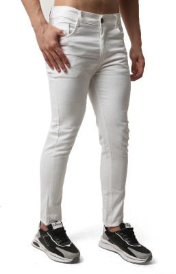 Maahit Slim Men White Jeans