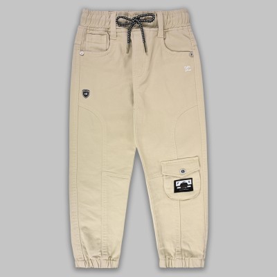 Wishkaro Jogger Fit Boys Brown Jeans