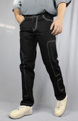Styzon Regular Men Black Jeans