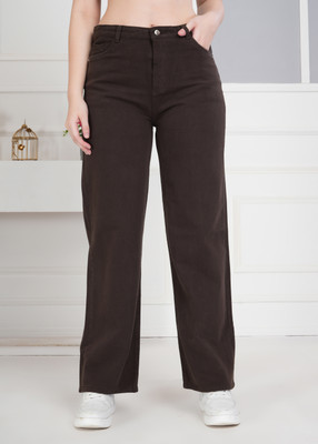 VOLVIERA Straight Fit Women Brown Jeans