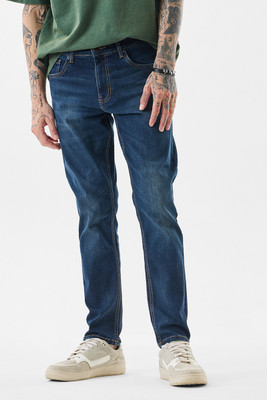 Snitch Tapered Fit Men Dark Blue Jeans