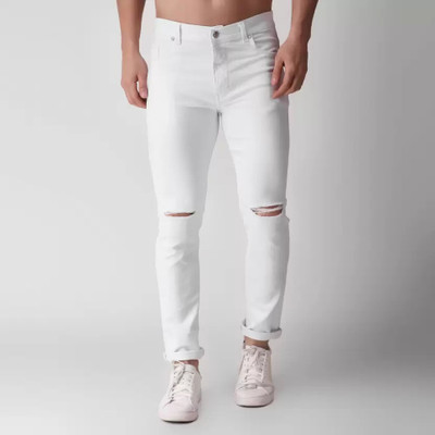 BEG FASHION Slim Men White Jeans
