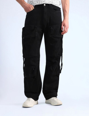 FLYING MACHINE Loose Fit Men Black Jeans