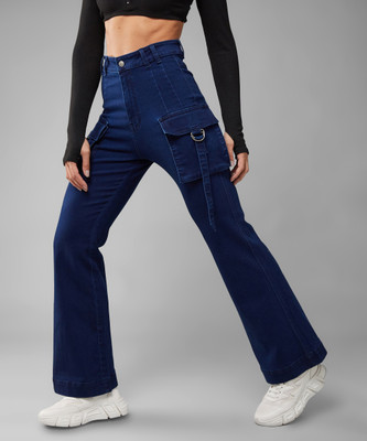 DOLCE CRUDO Boot-Leg Women Blue Jeans