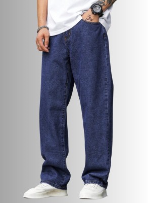 OFTEN LOOK Loose Fit Men Dark Blue Jeans