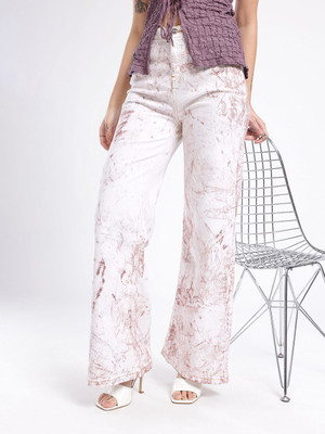 Glitchez Women White Jeans