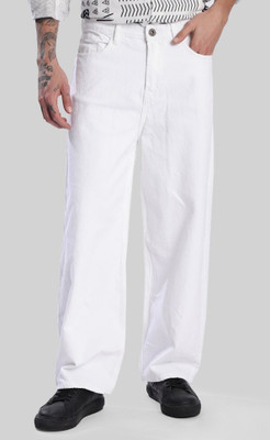 Star4well Straight Fit Men White Jeans