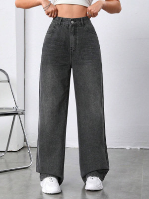 Glossia Straight Fit Women Black Jeans