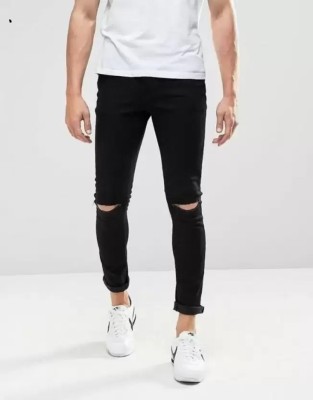 CARBBB Slim Men Black Jeans