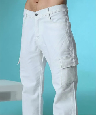 Nalaka Loose Fit Men White Jeans