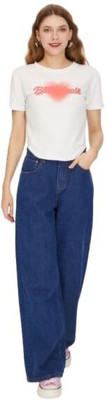 BINHARUN Flared Women Dark Blue Jeans