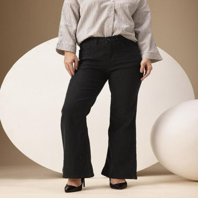 1DAYSTREET Boot-Leg Women Black Jeans