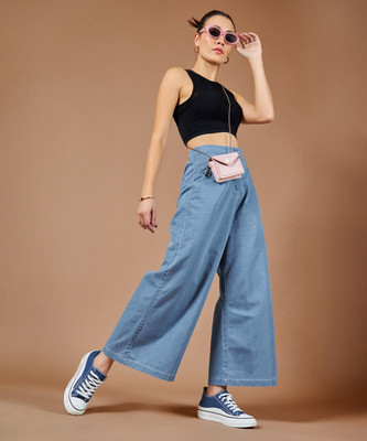 DOLCE CRUDO Flared Women Blue Jeans