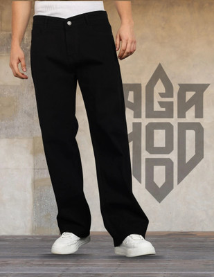 ANGERHOOD Relaxed Fit Men Black Jeans