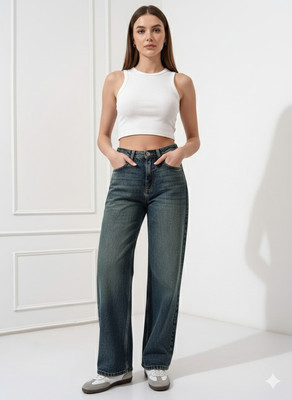 Kidoferia Boyfriend Women Blue Jeans