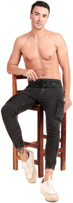 Black Magnet Jogger Fit Men Black Jeans