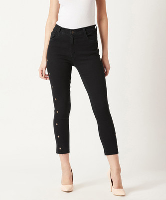Dressberry Slim Women Black Jeans