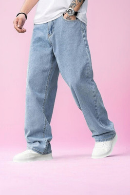 AzureAttire Straight Fit Men Light Blue Jeans