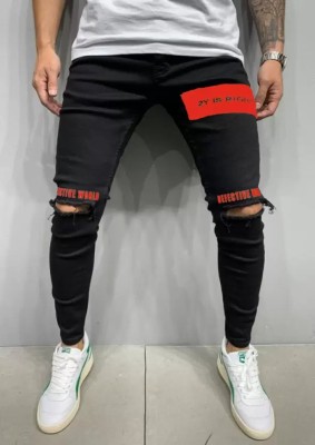 C2FH Regular Men Black Jeans