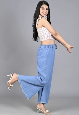 LIKEEFASHION Loose Fit Women Light Blue Jeans