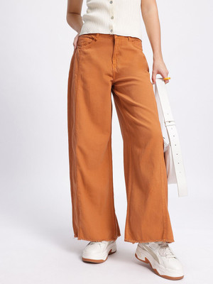 Roadster Regular Women Orange Jeans