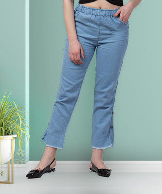 KONFY Boyfriend Women Light Blue Jeans