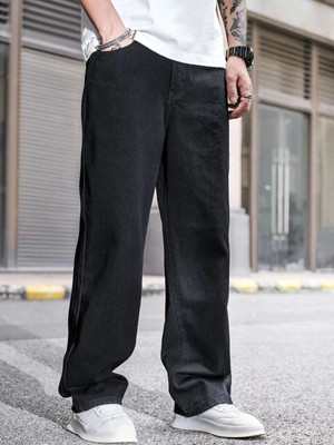Wanted Relaxed Fit Men Black Jeans