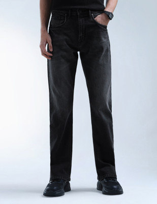 FLYING MACHINE Boot-Leg Men Black Jeans