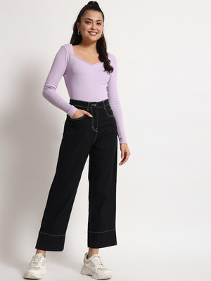 KOTTY Straight Fit Women Black Jeans