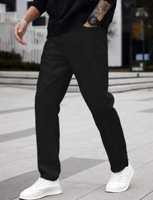 NAINAENT Slim Men Black Jeans