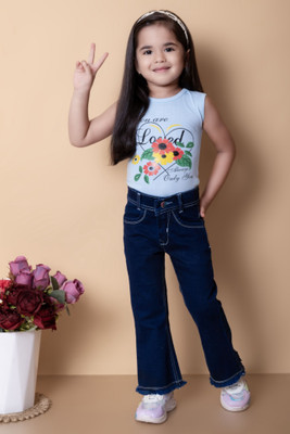 ICONIC ME Boot-Leg Girls Dark Blue Jeans