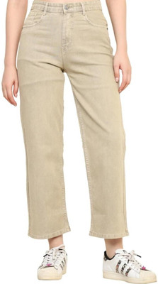 Angelo Relaxed Fit Women Beige Jeans