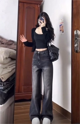 REPO ENTERPRISE Relaxed Fit Women Black, Grey Jeans