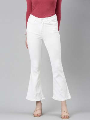 Showoff Boot-Leg Women White Jeans