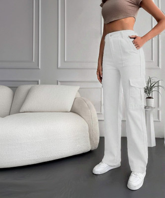 BLUELOCK Boot-Leg Women White Jeans