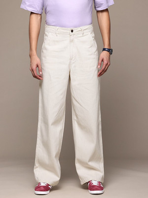 Roadster Relaxed Fit Men White Jeans