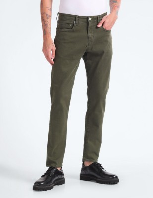 FLYING MACHINE Tapered Fit Men Dark Green Jeans