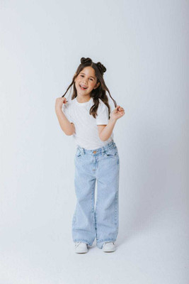 Thekids Boot-Leg Girls Light Blue Jeans