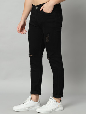 Creatywitty Slim Men Black Jeans