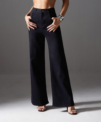 Miss Chase Boot-Leg Women Black Jeans
