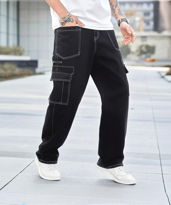 JAAR FASHION Loose Fit Men Black Jeans