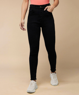 DOLCE CRUDO Skinny Women Black Jeans