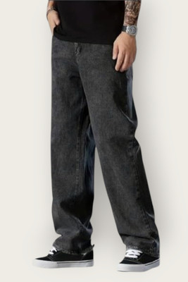Ironstich Loose Fit Men Dark Grey Jeans