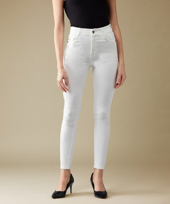 DOLCE CRUDO Skinny Women White Jeans