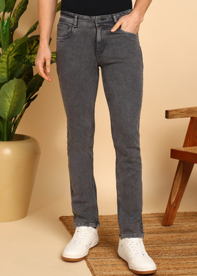 A Flash Relaxed Fit Men Grey Jeans